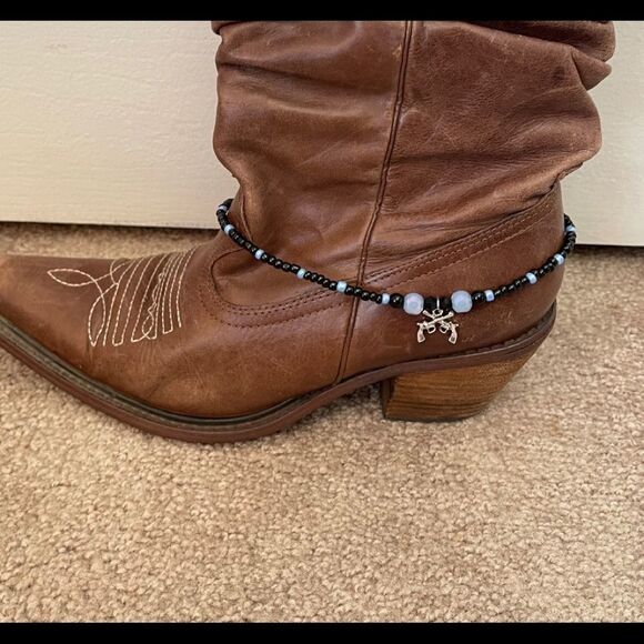 Handmade beaded black cowboy boot swag or candy - Picture 6 of 6
